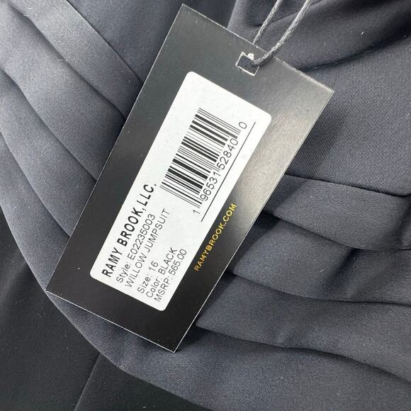 RAMY BROOK Women's Willow V-neck Jumpsuit In Black Size 16 NWT - Picture 10 of 11